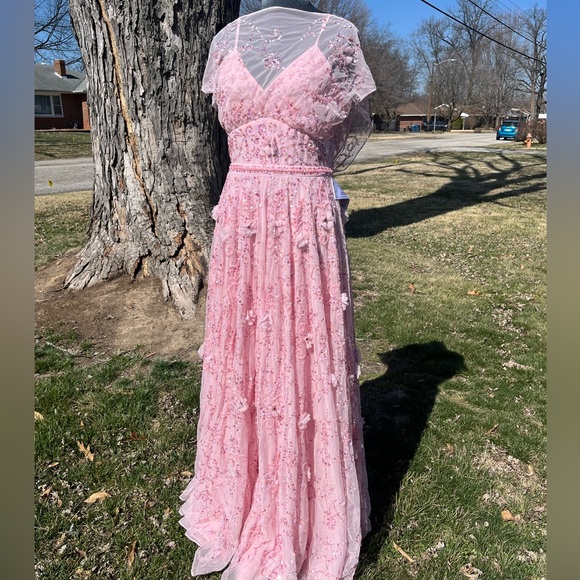 Mac Duggal Dresses & Skirts - MAC DUGGAL SZ 6 pink mesh overlay dress. NWT